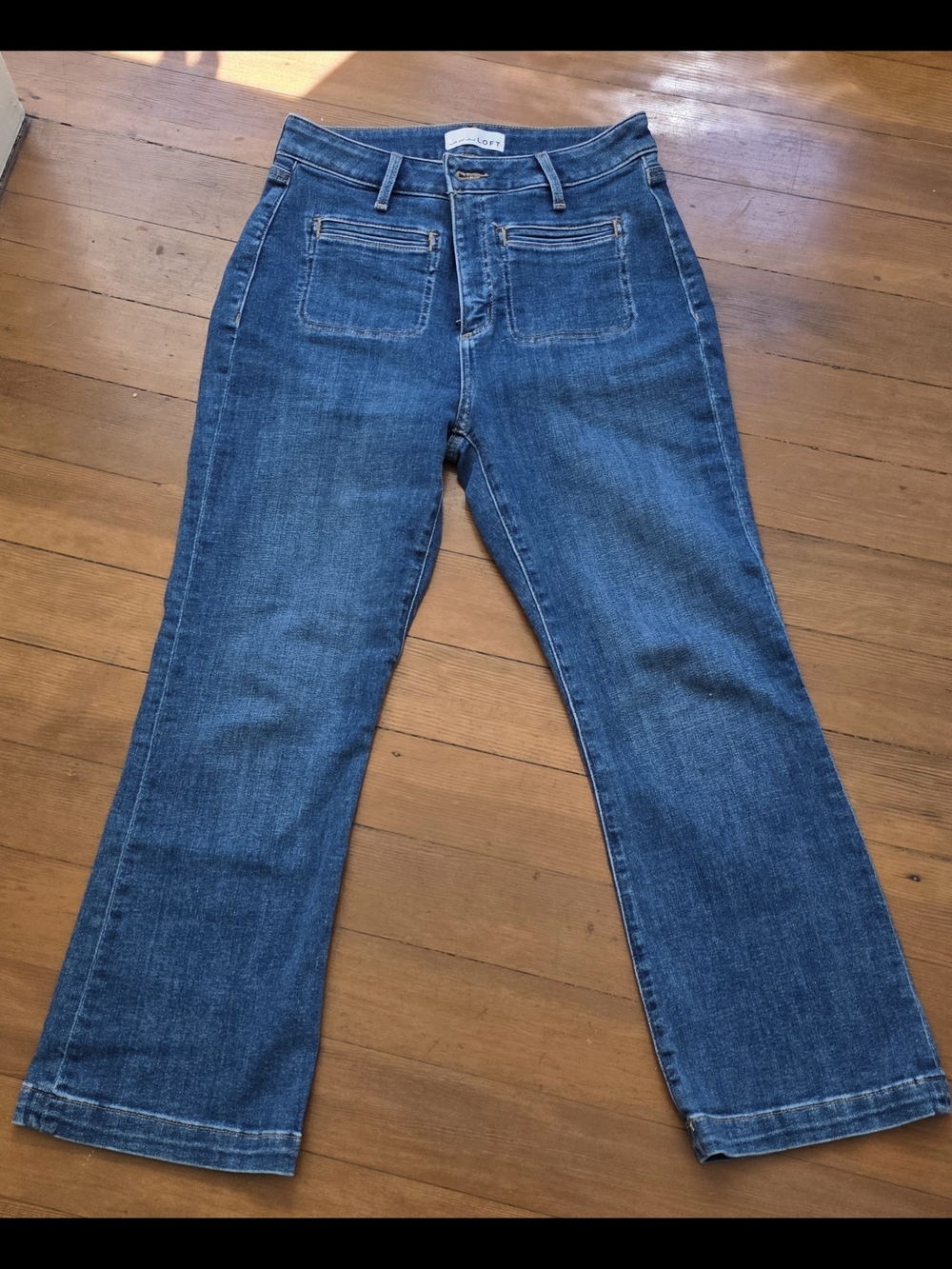 LOFT "Curvy Fit" Wide-Leg Jeans